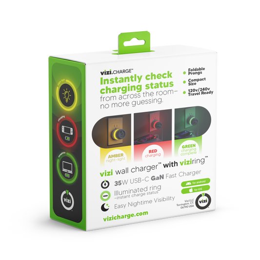 1- ViziCharge™ USB-C Wall Charger with ViziRing™